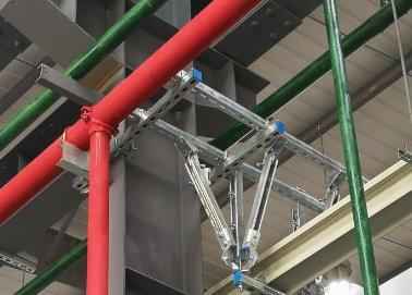 六枝特该抗震支架的整体式支吊架结构协调性好